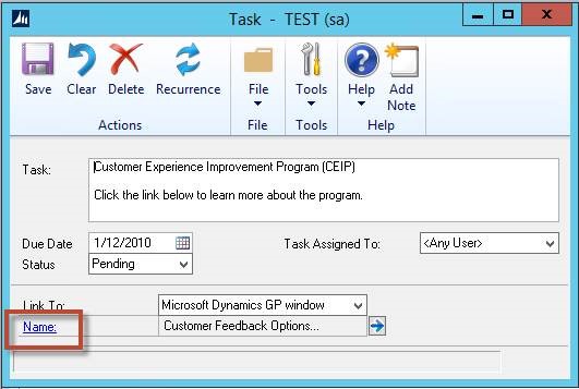 How to Remove Customer Experience Improvement Program (CEIP) Reminders from Microsoft Dynamics GP 4