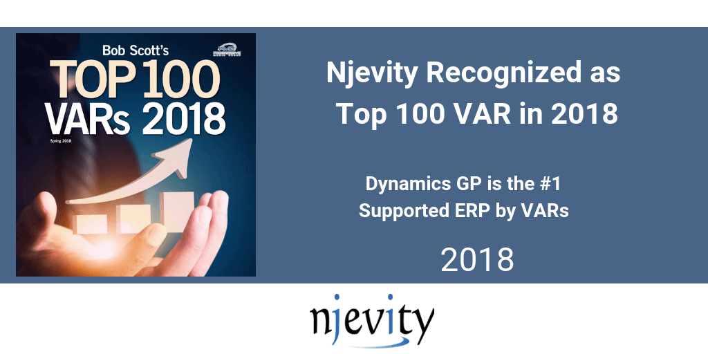 Njevity Recognized in Bob Scott’s Insights Top 100 VARs List in 2018