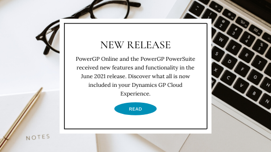 Newest Release Details for PowerGP Online – June 2021